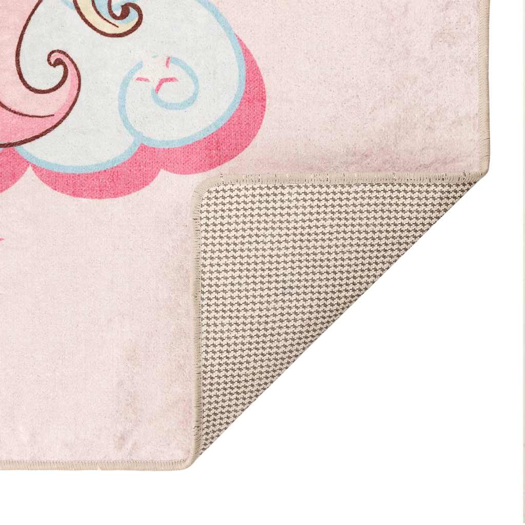 vidaXL Tapis pour enfants rose 160x230 cm Licorne Lavable Antidérapant