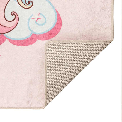 vidaXL Tapis pour enfants rose 160x230 cm Licorne Lavable Antidérapant