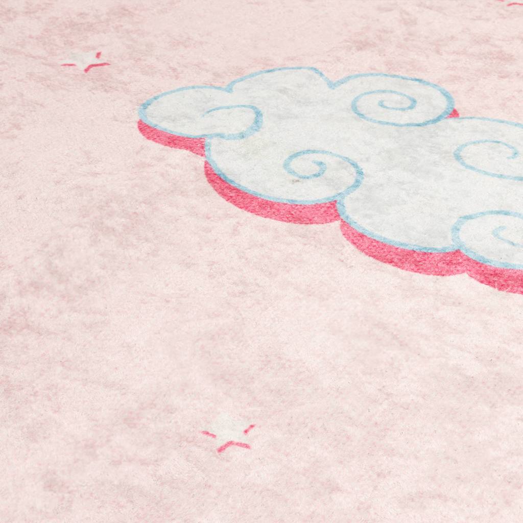 vidaXL Tapis pour enfants rose 160x230 cm Licorne Lavable Antidérapant