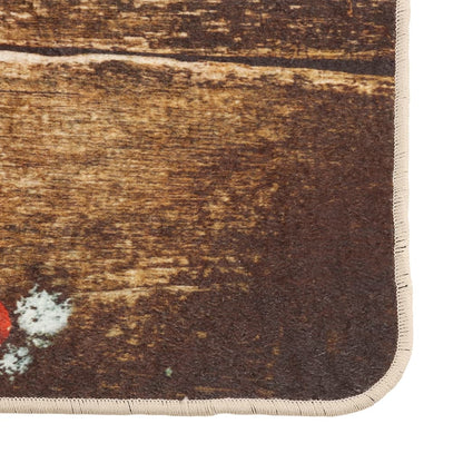 vidaXL Küchenteppich Mehrfarbig 60x180 cm Waschbar Rutschfest