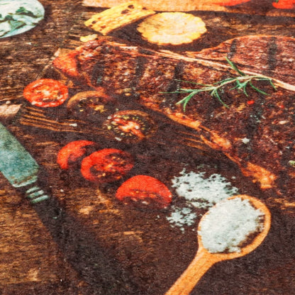 vidaXL Küchenteppich Mehrfarbig 60x180 cm Waschbar Rutschfest