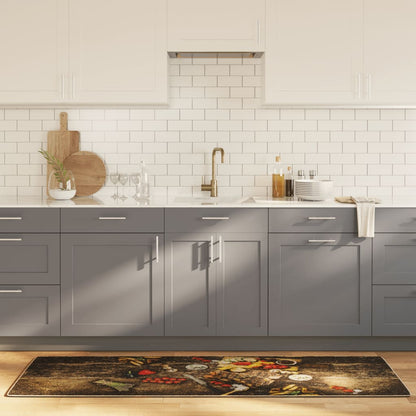 vidaXL Küchenteppich Mehrfarbig 60x180 cm Waschbar Rutschfest