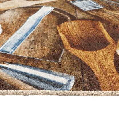 Tapis de cuisine vidaXL Multicolore 60x180 cm Lavable Antidérapant