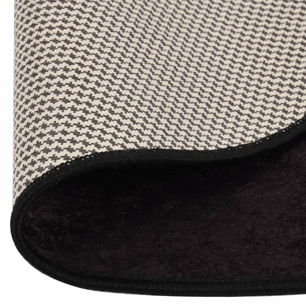 vidaXL Tapis lavable anthracite Ø 200 cm antidérapant