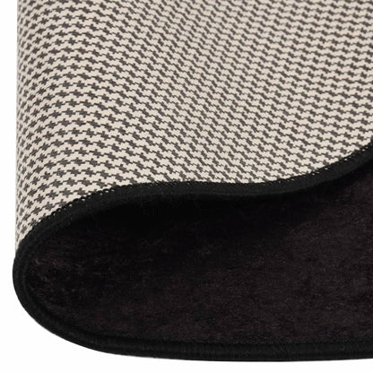 vidaXL Tapis lavable anthracite Ø 200 cm antidérapant
