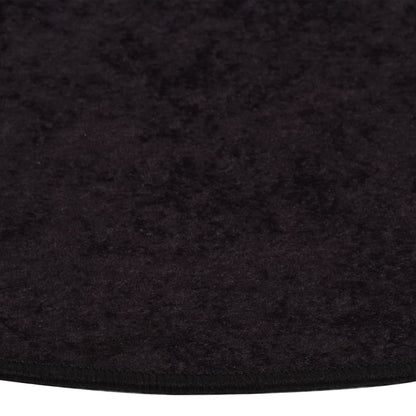 vidaXL Tapis lavable anthracite Ø 200 cm antidérapant