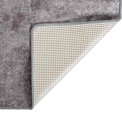 vidaXL Teppich Waschbar Grau 400x300 cm Rutschfest