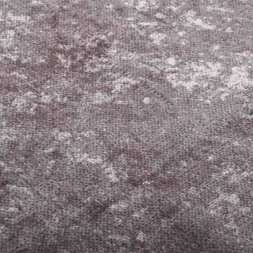 vidaXL Teppich Waschbar Grau 400x300 cm Rutschfest