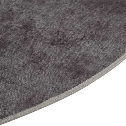 vidaXL Tapis lavable gris Ø 200 cm Antidérapant