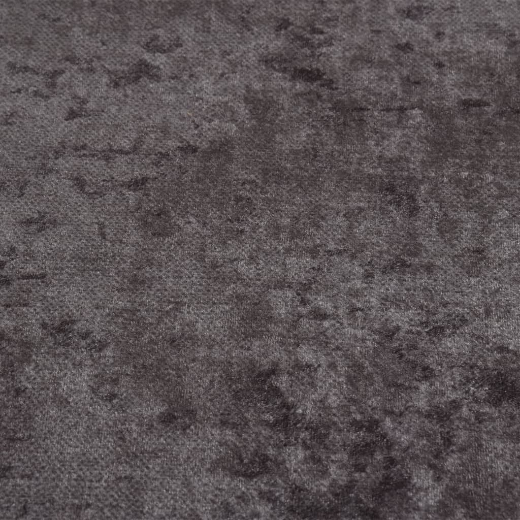 vidaXL Tapis lavable gris Ø 200 cm Antidérapant