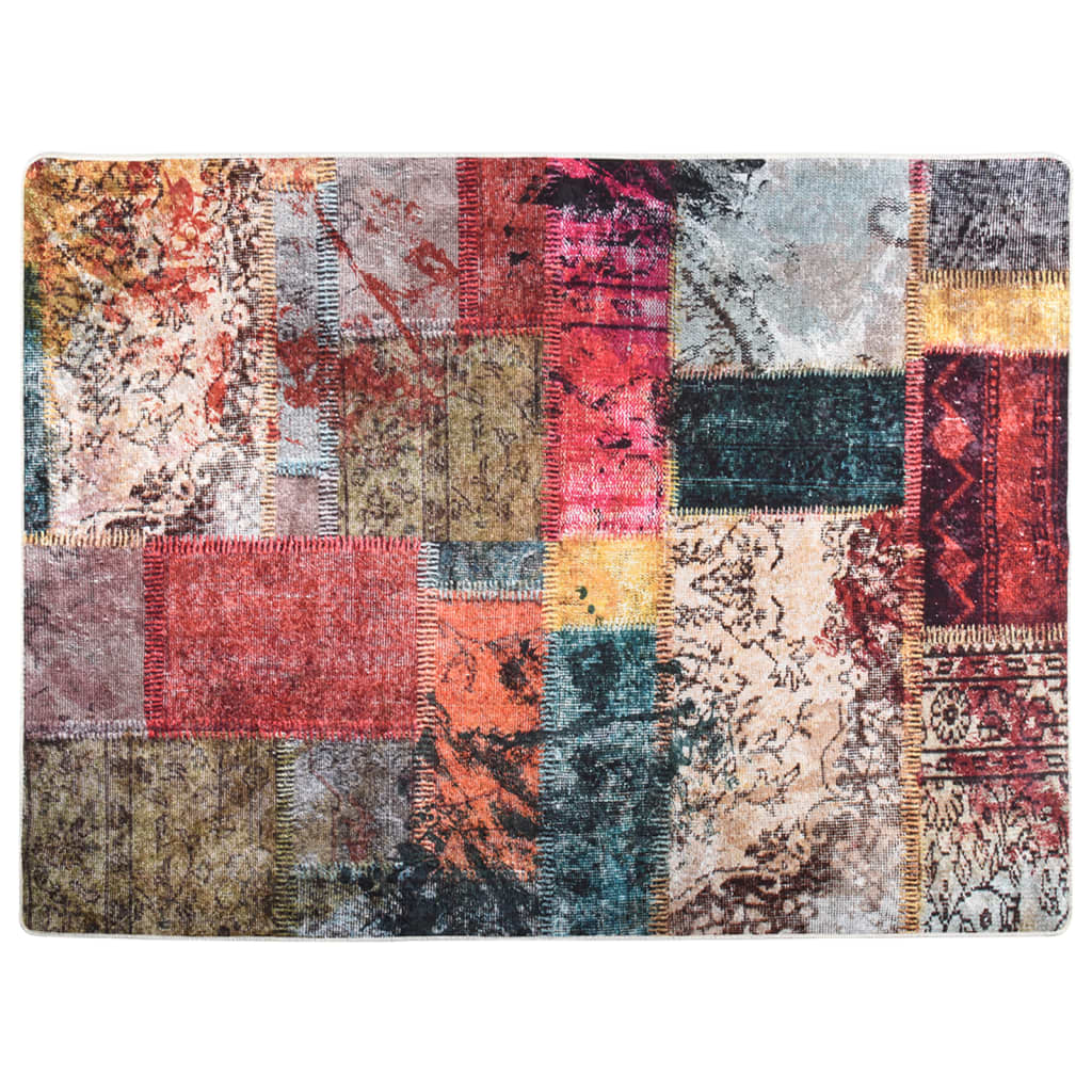 vidaXL Tapis lavable multicolore 400x300 cm Antidérapant