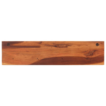 vidaXL Wandregale 2 Stk. 112x20x26 cm Massivholz Akazie