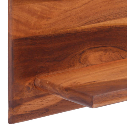 vidaXL Wandregale 2 Stk. 112x20x26 cm Massivholz Akazie