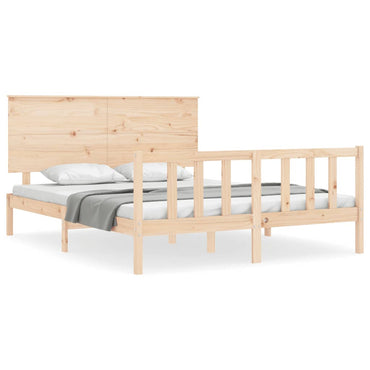vidaXL Massivholzbett ohne Matratze 160x200 cm Kiefernholz