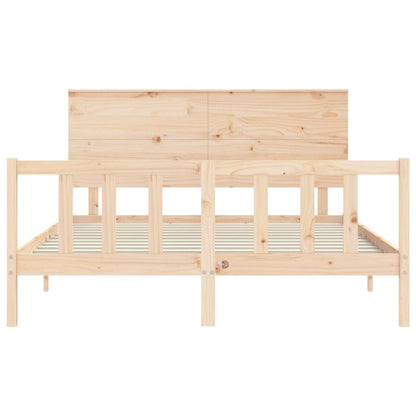 vidaXL Massivholzbett ohne Matratze 160x200 cm Kiefernholz
