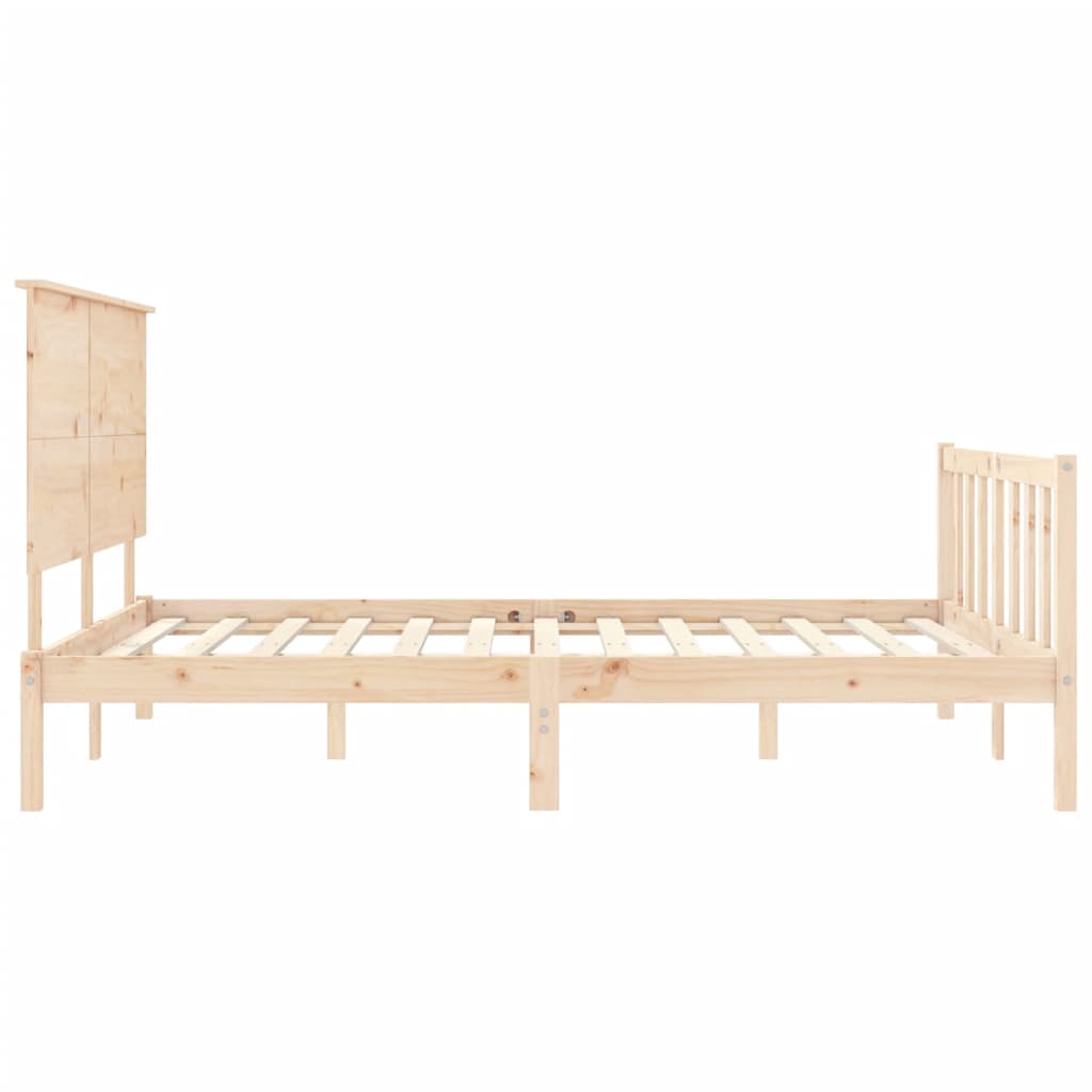 vidaXL Massivholzbett ohne Matratze 160x200 cm Kiefernholz