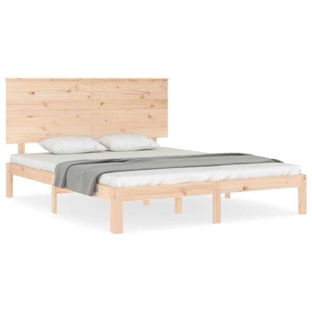 vidaXL Massivholzbett ohne Matratze 160x200 cm Kiefernholz