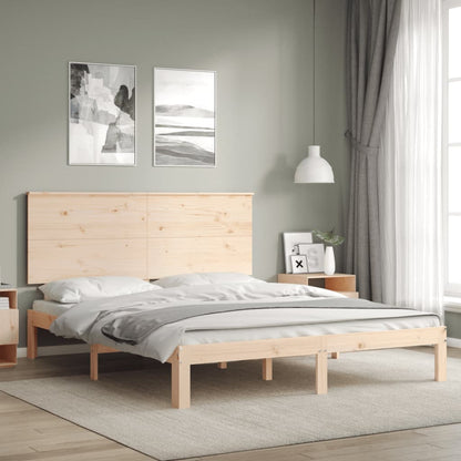 vidaXL Massivholzbett ohne Matratze 160x200 cm Kiefernholz