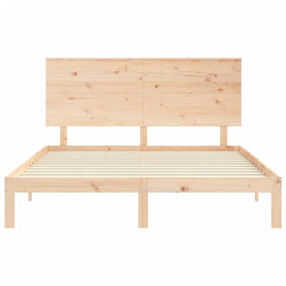 vidaXL Massivholzbett ohne Matratze 160x200 cm Kiefernholz