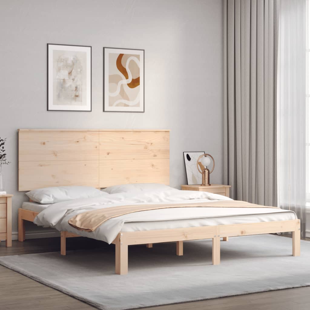 vidaXL Massivholzbett ohne Matratze 160x200 cm Kiefernholz