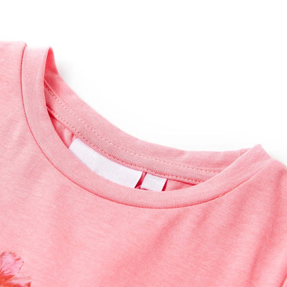 Kinder-T-Shirt Neonrosa 92