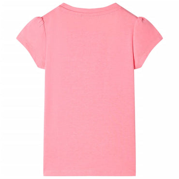 Kinder-T-Shirt Neonrosa 116