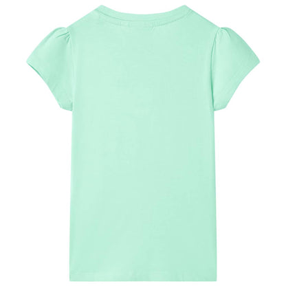 Kinder-T-Shirt Knallgrün 116