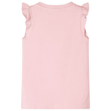 T-shirt enfant à manches volantées rose clair 104