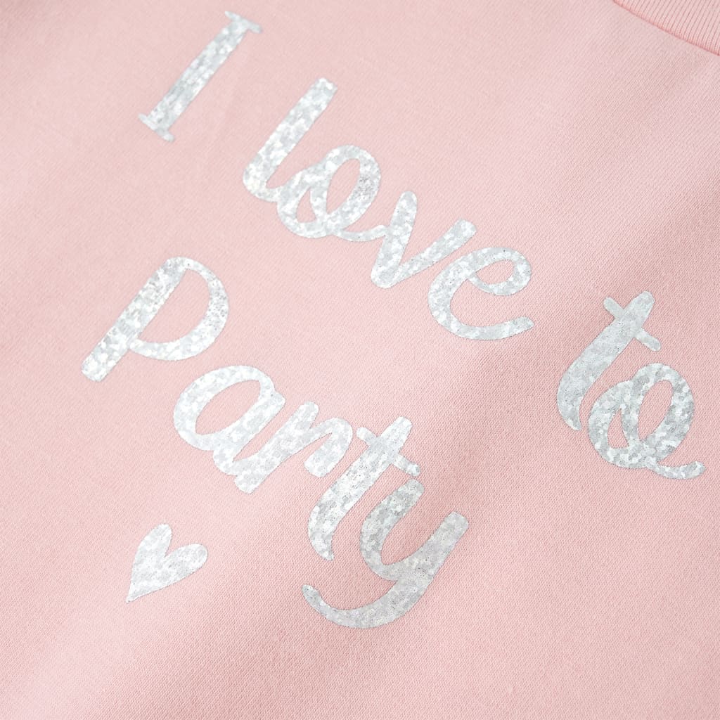 T-shirt enfant à manches volantées rose clair 104