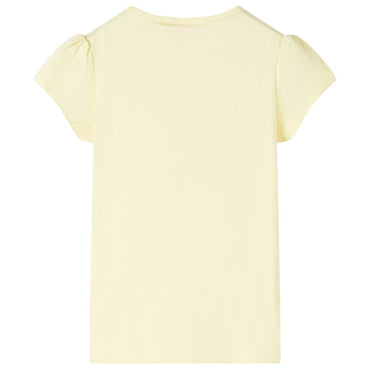 Kinder-T-Shirt Zartgelb 128