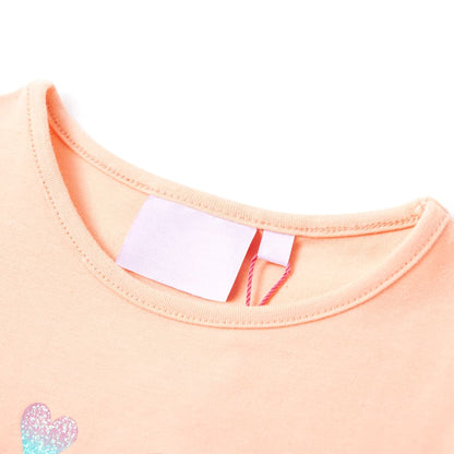 Kinder-T-Shirt Hellorange 128