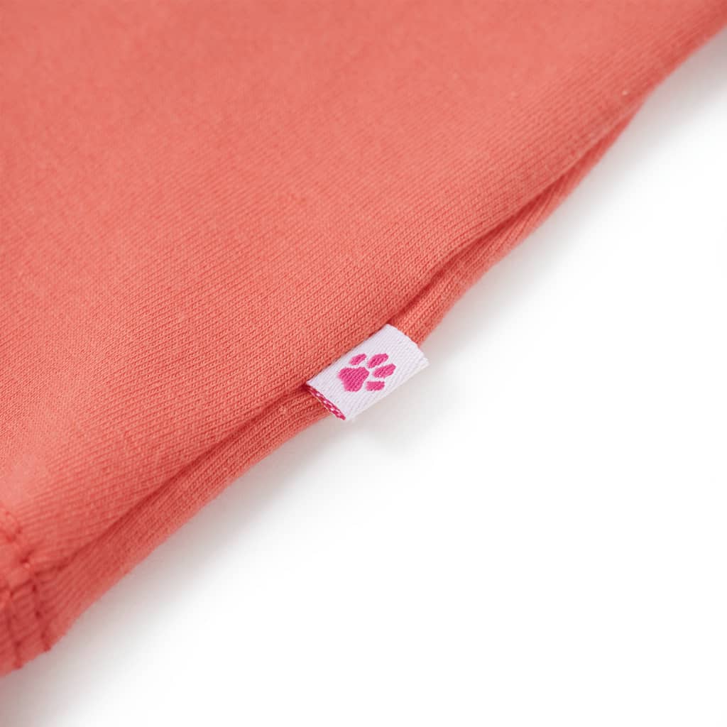 T-shirt enfant à manches volantées rose corail 116