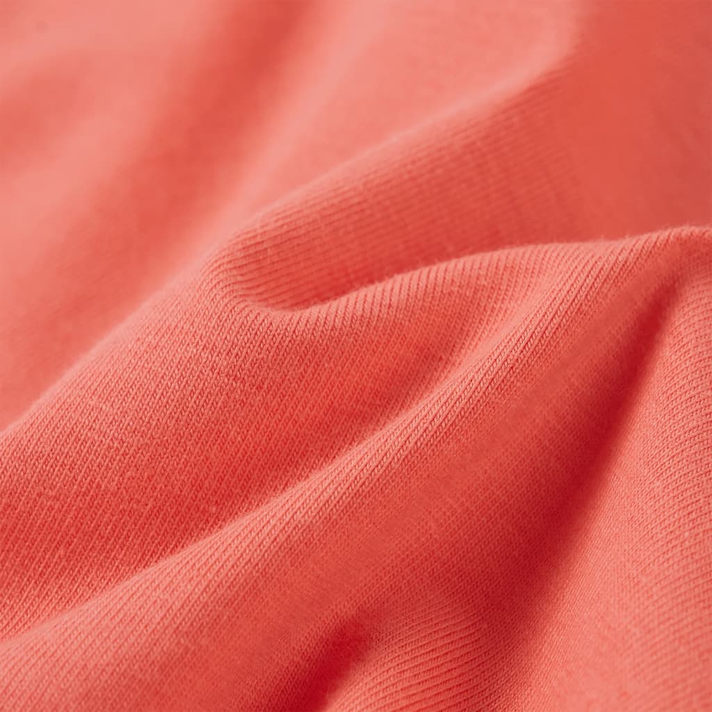 T-shirt enfant à manches volantées rose corail 116