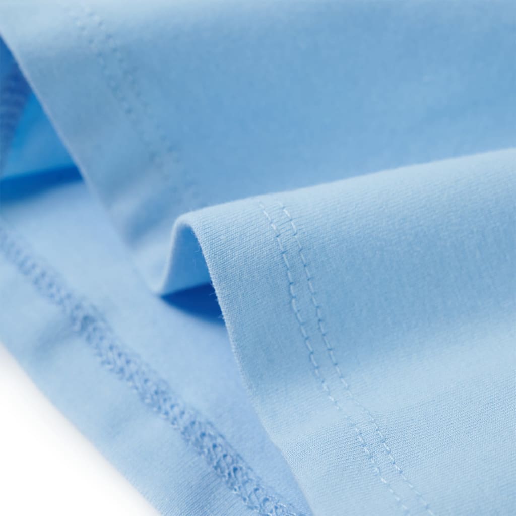 Kinder-T-Shirt mit Rüschenärmeln Hellblau 140