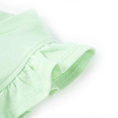 Kinder-T-Shirt mit Rüschenärmeln Zartgrün 140