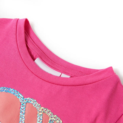 T-shirt enfant rose foncé 128