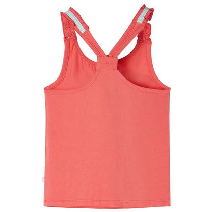 Débardeur enfant rose corail 128