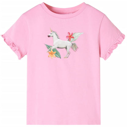 Kinder-Kurzarmshirt Hellrosa 92