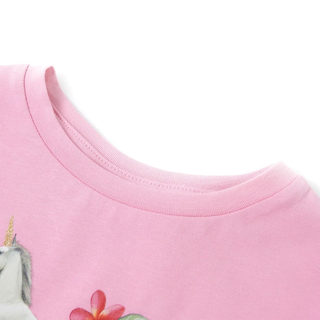 Kinder-Kurzarmshirt Hellrosa 140