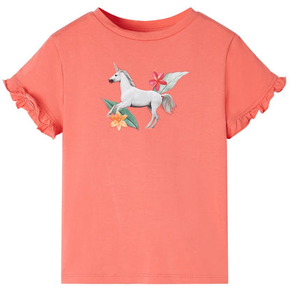 Kinder-Kurzarmshirt Korallenrosa 116