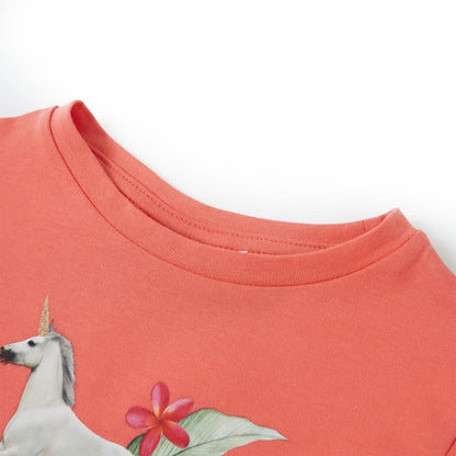 Kinder-Kurzarmshirt Korallenrosa 116