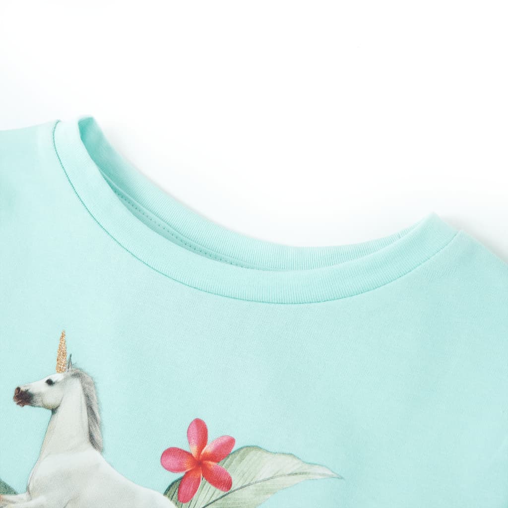 Kinder-Kurzarmshirt Hellblau 128