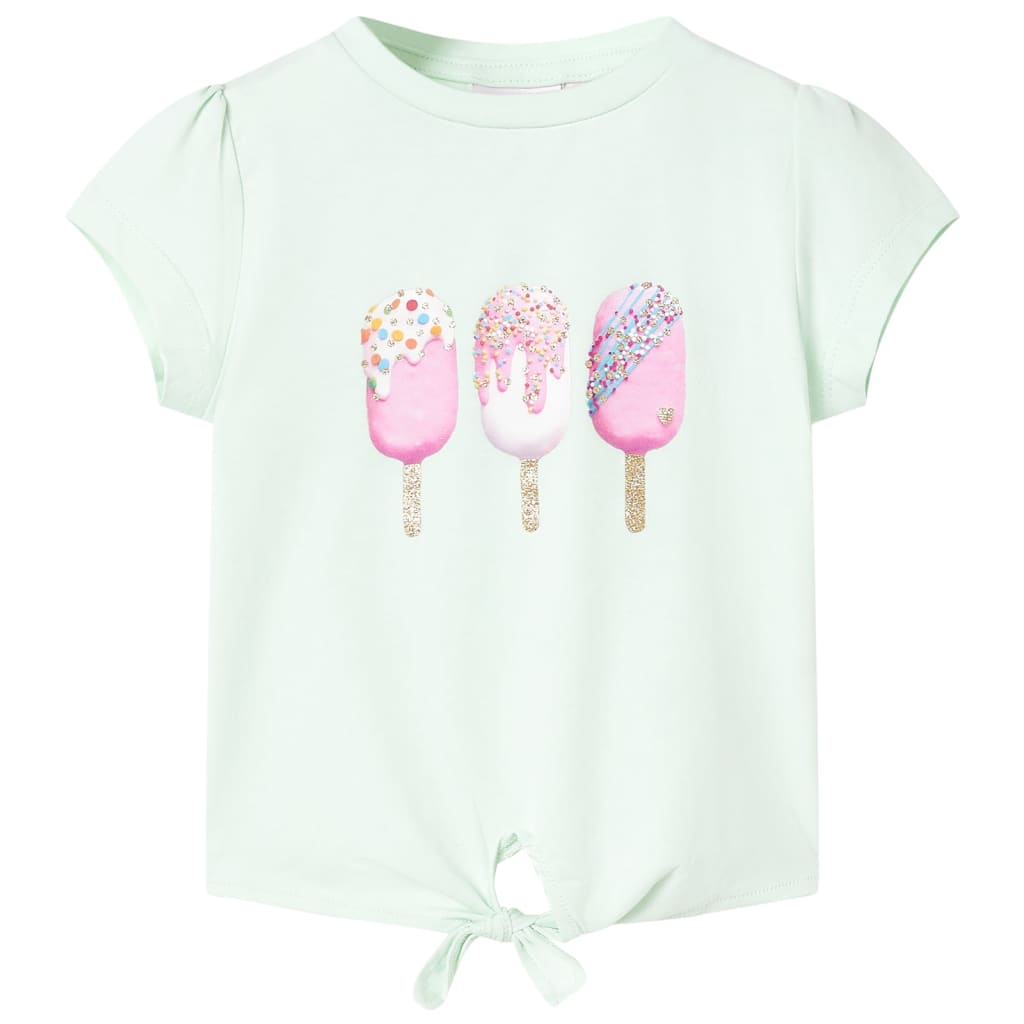 Kinder-T-Shirt Helles Minzgrün 116