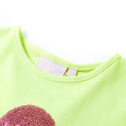 Kinder-T-Shirt Neongelb 116