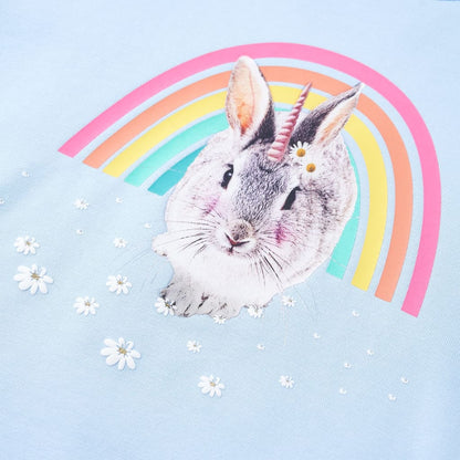 Sweatshirt enfant bleu clair 104