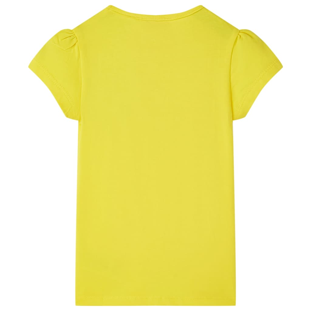 T-shirt enfant jaune vif 140