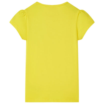 T-shirt enfant jaune vif 140