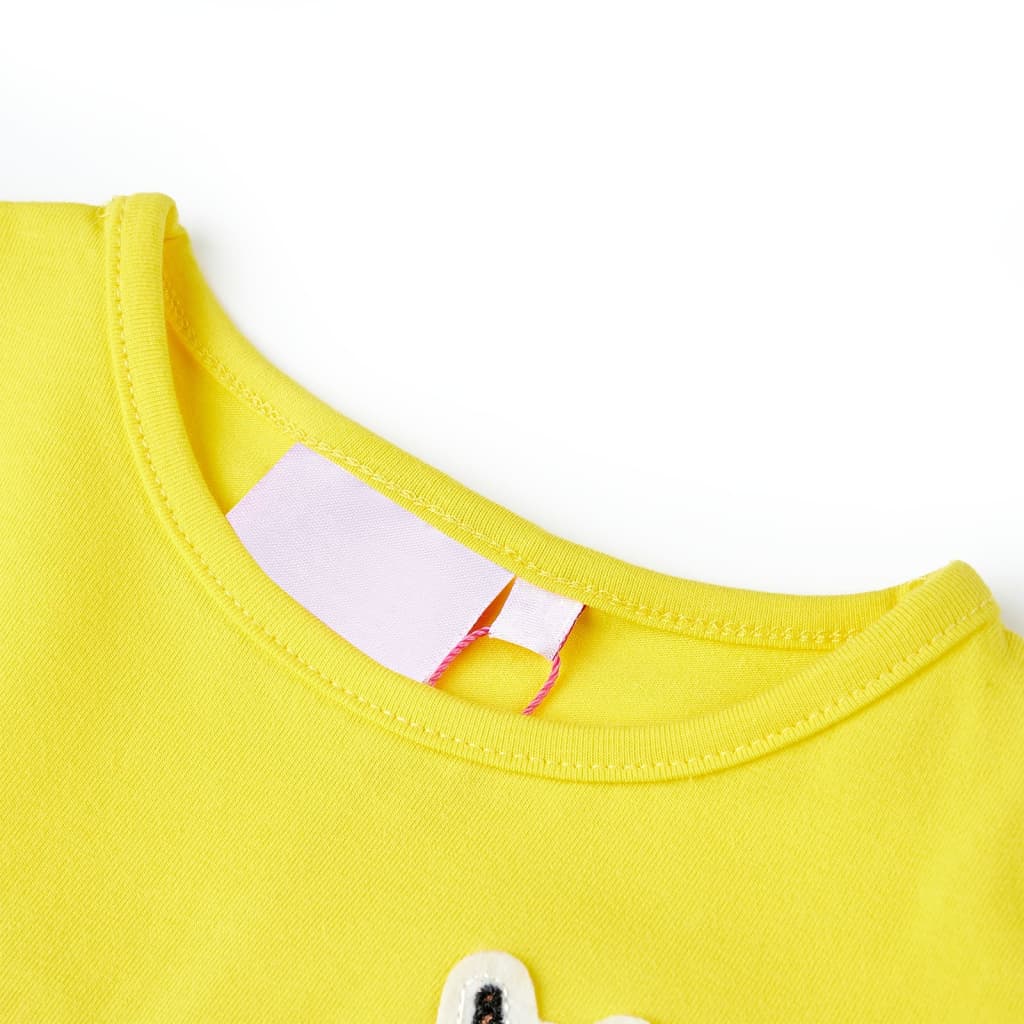 T-shirt enfant jaune vif 140