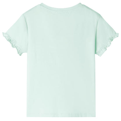 Kinder-T-Shirt Helles Minzgrün 128