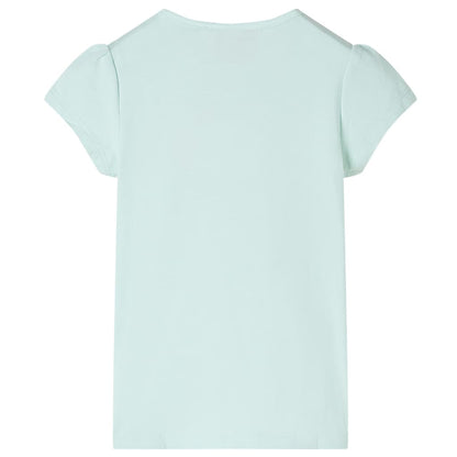Kinder-T-Shirt mit Flügelärmeln Helles Minzgrün 128